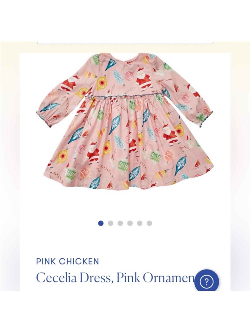 Pink Chicken Cecelia Dress Ornament Long-Sleeve Dress